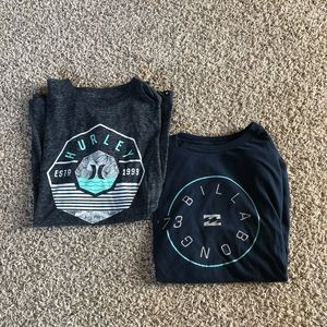 Hurley/Billabong medium shirts.
